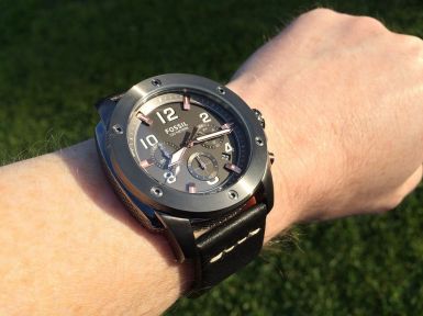 đồng hồ fossil dây da