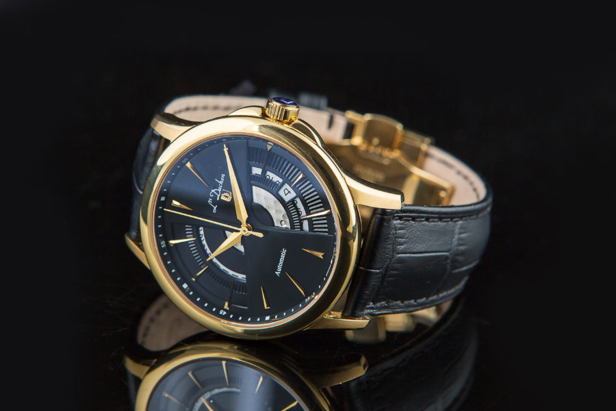 Đồng hồ dây da mặt tròn L'Duchen