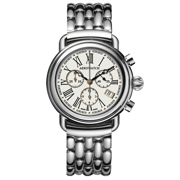 Đồng hồ nam dây thép hiệu Aerowatch