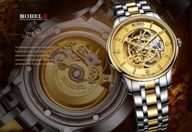 Đồng hồ mạ vàng nobel