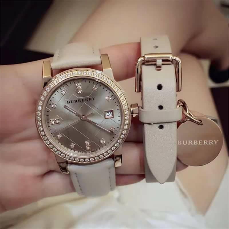 thay dây da đồng hồ Burberry
