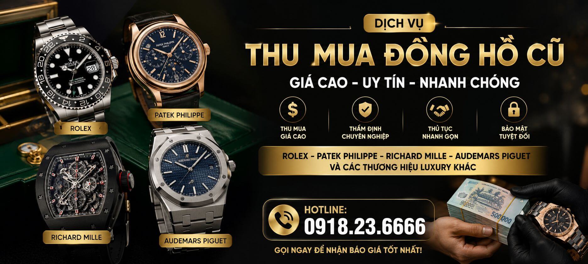 banner thu mua đồng hồ cũ